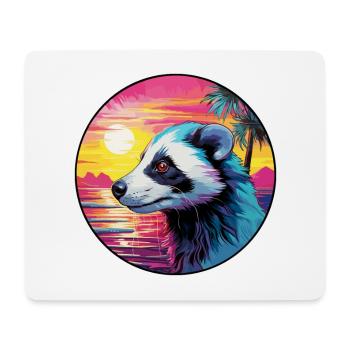 Skunk Coloré Aquarelle Dessin Animé Kawaii Animal - Tapis de souris (format paysage) - blanc - Devant