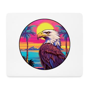 Adler Buntes Aquarell Cartoon Kawaii Tier - Mousepad (Querformat) - Weiß - Vorne