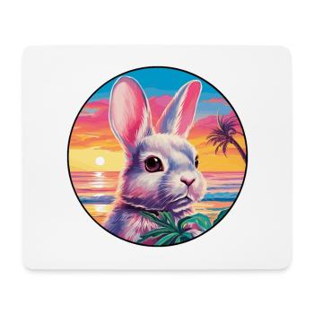 Kaninchen buntes Aquarell Cartoon Kawaii Tier - Mousepad (Querformat) - Weiß - Vorne