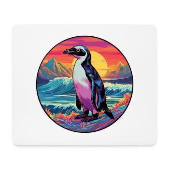 Penguin Colorful Watercolor Cartoon Kawaii Animal - Mouse Pad (horizontal) - white - Front