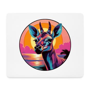 Okapi Buntes Aquarell Cartoon Kawaii Tier - Mousepad (Querformat) - Weiß - Vorne