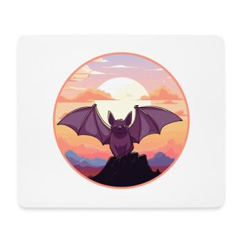 Fledermaus Buntes Aquarell Cartoon Kawaii Tier - Mousepad (Querformat) - Weiß - Vorne