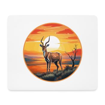 Impala Buntes Aquarell Cartoon Kawaii Tier - Mousepad (Querformat) - Weiß - Vorne