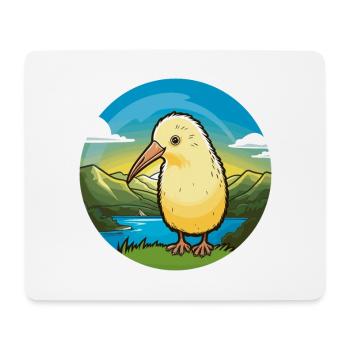 Kiwi Vogel Buntes Aquarell Cartoon Kawaii Haustier - Mousepad (Querformat) - Weiß - Vorne