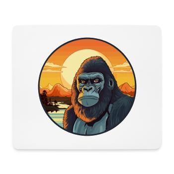 Gorilla Buntes Aquarell Cartoon Kawaii Tier - Mousepad (Querformat) - Weiß - Vorne