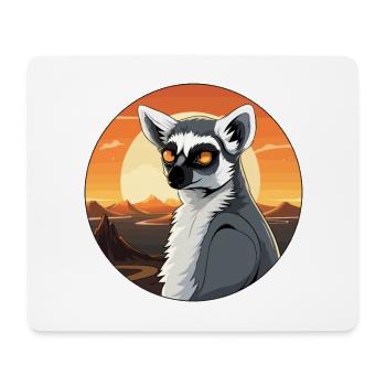 Lemur Colorful Watercolor Cartoon Kawaii Animal - Mouse Pad (horizontal) - white - Front