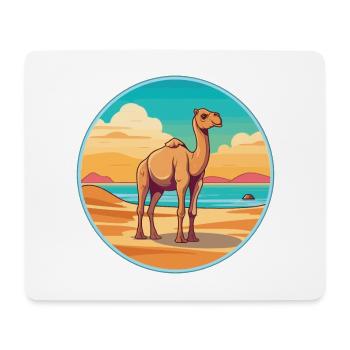 Camel Watercolor Cartoon Kawaii Clipart Animal - Mouse Pad (horizontal) - white - Front