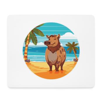 Boar Watercolor Cartoon Kawaii Clipart Animal - Mouse Pad (horizontal) - white - Front