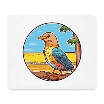 Kuckuck Aquarell Cartoon Kawaii Clipart Tier - Mousepad (Querformat) - Weiß - Vorne