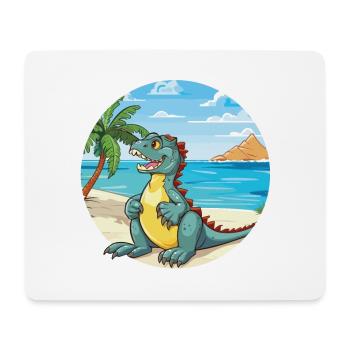 Iguana Watercolor Cartoon Kawaii Clipart Animal - Mouse Pad (horizontal) - white - Front