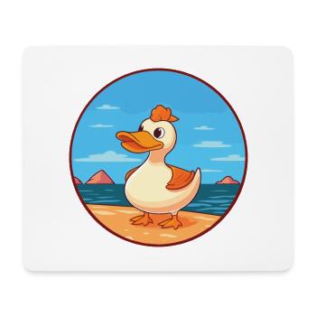 Duck Watercolor Cartoon Kawaii Clipart Animal - Mouse Pad (horizontal) - white - Front