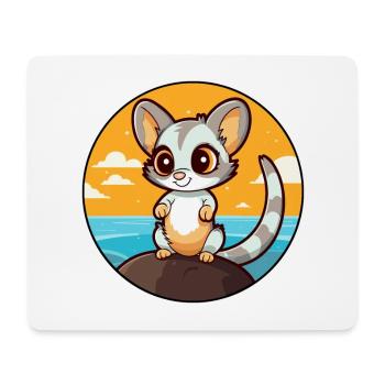 Zucker Gleiter Aquarell Karikatur Kawaii Clipart Haustier - Mousepad (Querformat) - Weiß - Vorne