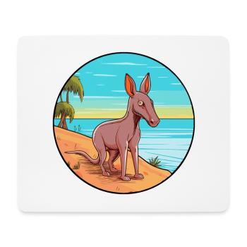 Aardvark aquarelle dessin animé Kawaii Clipart Animal - Tapis de souris (format paysage) - blanc - Devant
