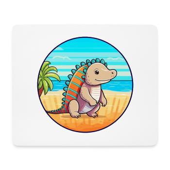 Armadillo Watercolor Cartoon Kawaii Clipart Animal - Mouse Pad (horizontal) - white - Front
