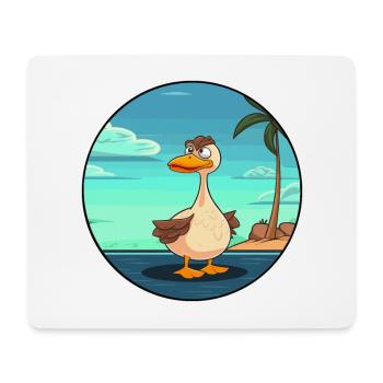 Ente Aquarell Cartoon Kawaii Clipart Tier - Mousepad (Querformat) - Weiß - Vorne