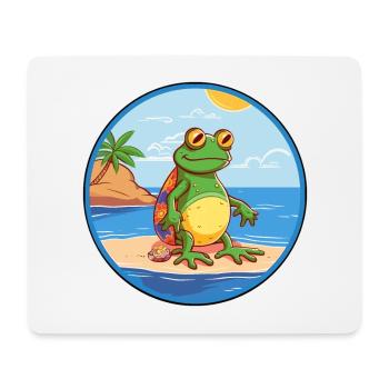 Frosch Aquarell Cartoon Kawaii Clipart Tier - Mousepad (Querformat) - Weiß - Vorne
