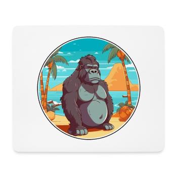 Gorilla Aquarell Cartoon Kawaii Clipart Tier - Mousepad (Querformat) - Weiß - Vorne
