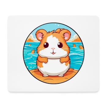 Hamster Aquarell Cartoon Kawaii Clipart Tier - Mousepad (Querformat) - Weiß - Vorne