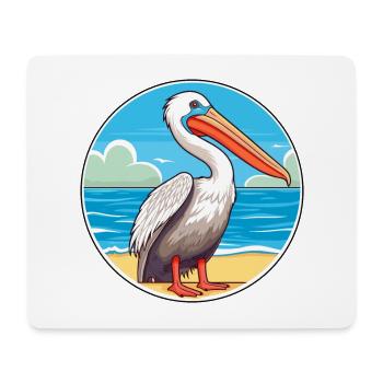 Pelikan Aquarell Cartoon Kawaii Clipart Tier - Mousepad (Querformat) - Weiß - Vorne