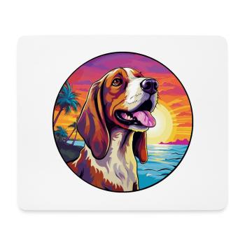 Artois Hund Rasse Bunte Karikatur Aquarell - Mousepad (Querformat) - Weiß - Vorne