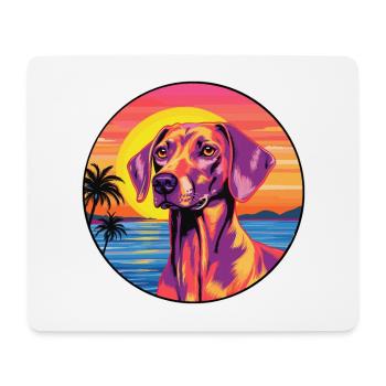 Andalusian Hound Dog Breed Colorful Cartoon Waterc - Mouse Pad (horizontal) - white - Front