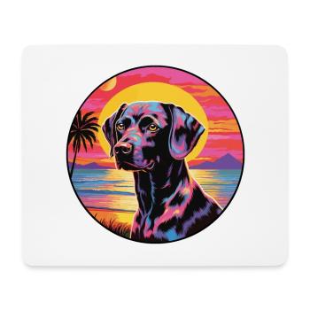 Black Forest Hound Dog Breed Colorful Cartoon Wate - Mouse Pad (horizontal) - white - Front