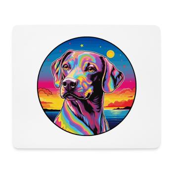 Catahoula Cur Chien Race Coloré Dessin Animé Watercolo - Tapis de souris (format paysage) - blanc - Devant