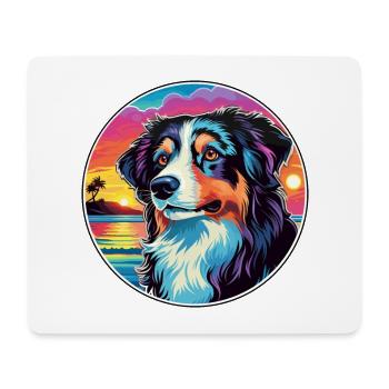 Carpathian Shepherd Dog Breed Colorful Cartoon Wat - Mouse Pad (horizontal) - white - Front