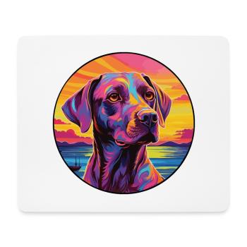 Burgos Pointer Dog Breed Colorful Cartoon Watercol - Mouse Pad (horizontal) - white - Front