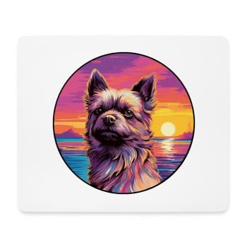 Cairn Terrier Race De Chien Coloré Cartoon Watercolo - Tapis de souris (format paysage) - blanc - Devant