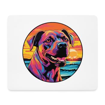Córdoba Kampfhund Rasse Bunte Karikatur Wasserc - Mousepad (Querformat) - Weiß - Vorne