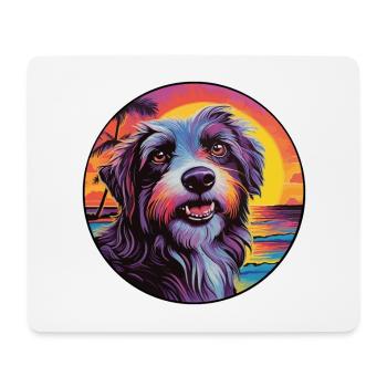 Katalanischer Schäferhund Hund Rasse Bunte Karikatur Wasserc - Mousepad (Querformat) - Weiß - Vorne