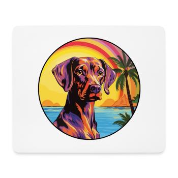 Danois Broholmer Chien Race Coloré Cartoon Waterc - Tapis de souris (format paysage) - blanc - Devant