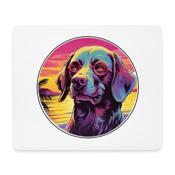 Cierny Sery Dog Breed Colorful Cartoon Watercolor - Mouse Pad (horizontal) - white - Front