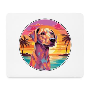 Kretische Hunderasse bunte Karikatur Aquarell - Mousepad (Querformat) - Weiß - Vorne