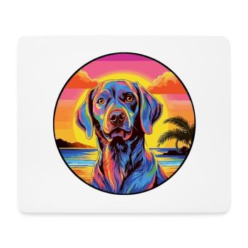 Deutsche Bracke Hunderasse Bunte Karikatur Waterco - Mousepad (Querformat) - Weiß - Vorne