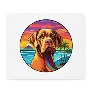 Bordeauxdogge Hunderasse buntes Karikaturwasser - Mousepad (Querformat) - Weiß - Vorne