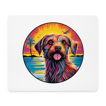 Dutch Smoushond Dog Breed Colorful Cartoon Waterco - Mouse Pad (horizontal) - white - Front