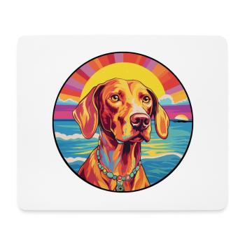 Hongrois Vizsla Race De Chien Coloré Cartoon Waterc - Tapis de souris (format paysage) - blanc - Devant