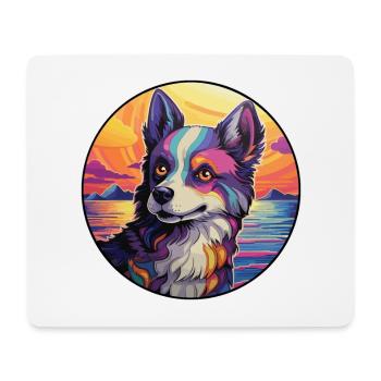 Karelo Finnische Laika Hunderasse Bunte Karikatur Wa - Mousepad (Querformat) - Weiß - Vorne