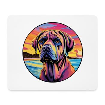 Mallorca Mastiff Race De Chien Coloré Cartoon Waterc - Tapis de souris (format paysage) - blanc - Devant