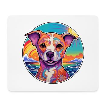 Chien d’Asie Moyenne Ovtcharka Race Coloré Dessin Animé - Tapis de souris (format paysage) - blanc - Devant