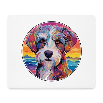 Picardie Schäferhund Hund Rasse Bunte Karikatur Wasserc - Mousepad (Querformat) - Weiß - Vorne