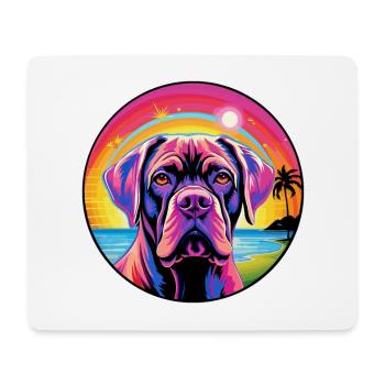 Transmontano Mastiff Dog Breed Colorful Cartoon Wa - Mouse Pad (horizontal) - white - Front