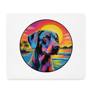 Transylvanian Hound Dog Breed Colorful Cartoon Wat - Mouse Pad (horizontal) - white - Front