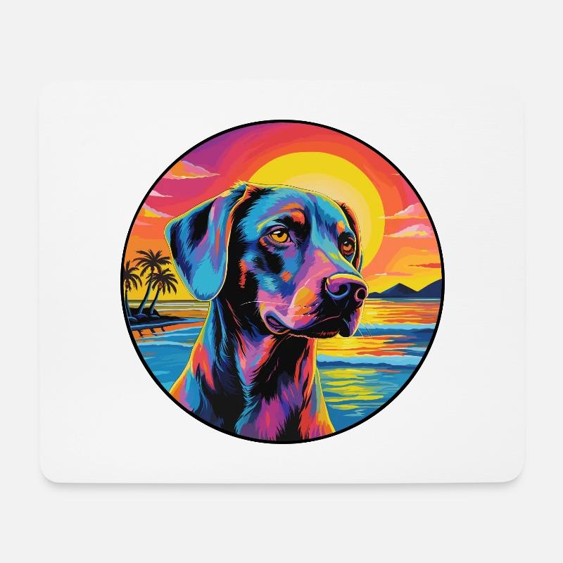 Transsilvanischer Jagdhund Rasse Bunte Karikatur Wat - Mousepad (Querformat) - Weiß