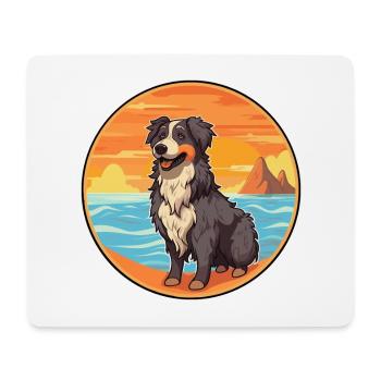 Afghan Shepherd Dog Breed Cartoon Kawaii Clipart - Mouse Pad (horizontal) - white - Front