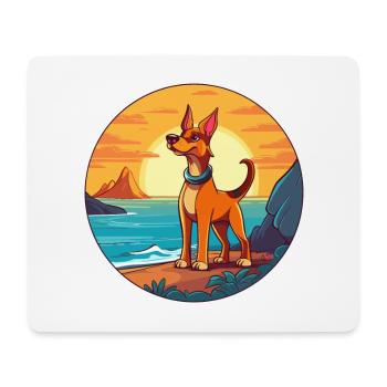 Alopekis Dog Breed Cartoon Kawaii Clipart Dog Pet - Mouse Pad (horizontal) - white - Front