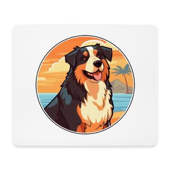 Alabai Shepherd Dog Breed Cartoon Kawaii Clipart - Mouse Pad (horizontal) - white - Front