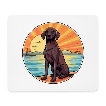 Berger De Beauce Dog Breed Cartoon Kawaii Clipart - Mouse Pad (horizontal) - white - Front